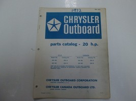 1972 Chrysler Hors-Bord 20 HP Parties Catalogue Manuel 202 203 HD H Bd B Ob 1476 - £14.93 GBP