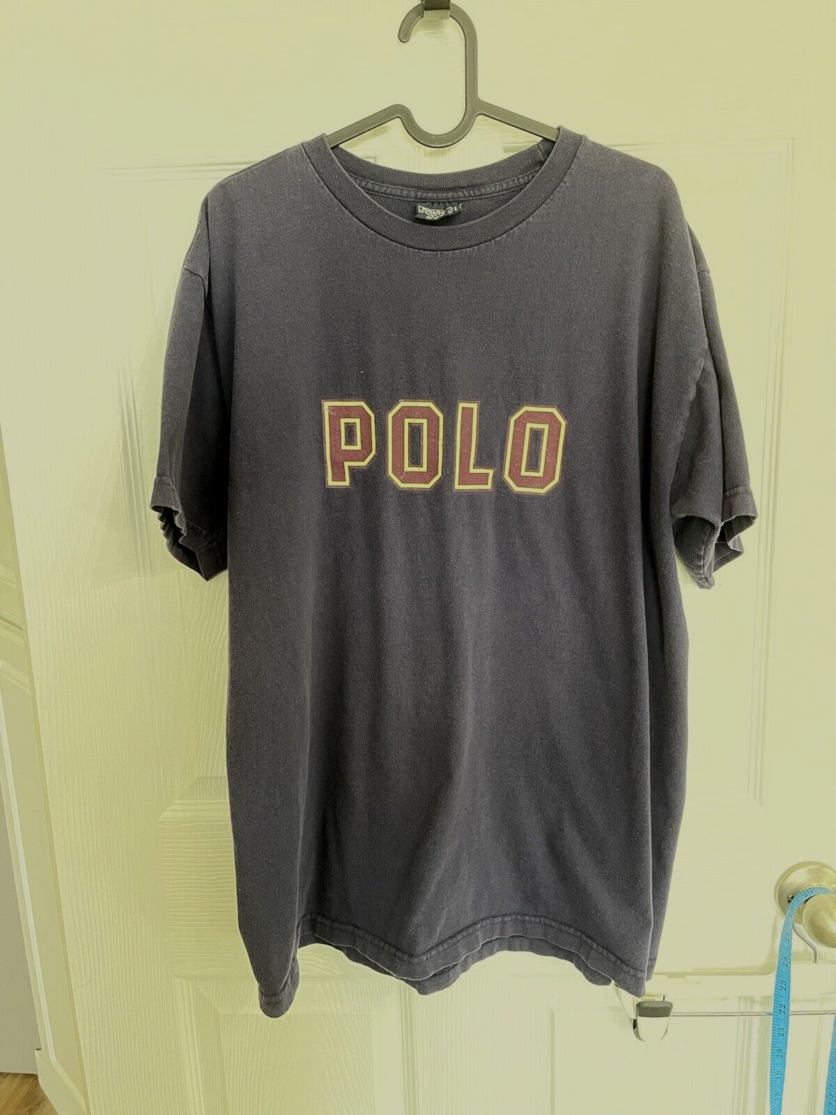 Vintage Men’s Polo Ralph Lauren T Shirt Size Large Navy Blue Burgandy - £9.95 GBP