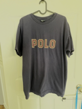 Vintage Men’s Polo Ralph Lauren T Shirt Size Large Navy Blue Burgandy - $12.65