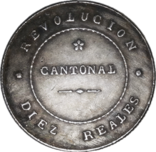1873 Revolución Cantonal “Diez Reales” Medalla Conmemorativa – Sitio de ... - $18.55 CAD