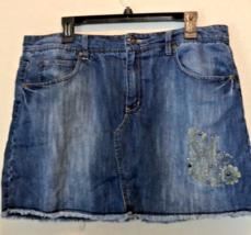 Faded Glory Acid Washed Denim Mini Skirt Size 16 Missy - £18.45 GBP