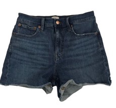 J. CREW Womens Jean Shorts High Rise Denim Medium Wash Stretch Rolled Cu... - £9.94 GBP