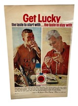 Lucky Strike Cigarettes Vintage 1963 Print Ad Get Lucky Smoking Tobacco ... - $12.97