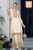 &quot;White Palazzo Suit Set with Dupatta - $55.00