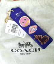 Coach Limited Edition Varsity 3 Pin Set w/Purple Leather Bookmark Rare Lips Face - £29.40 GBP