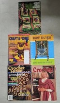 Crochet Magazines 1980s 1990s Lot of 5 Afghans Rugs Scarfs Crafts - £11.16 GBP