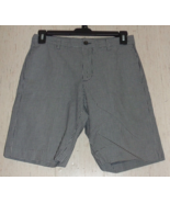 EXCELLENT MENS IZOD BLACK &amp; WHITE CHECK / PLAID SHORTS   SIZE 30 - €21,88 EUR