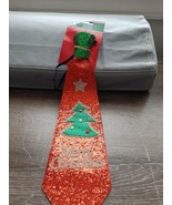Christmas House Men&#39;s Necktie, Red Glitter. Elactic neck band. Merry Chr... - $262.48 MXN
