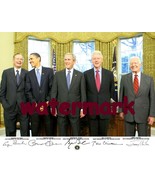 GEORGE HW &amp; W BUSH BARACK OBAMA BILL CLINTON JIMMY CARTER SIGNED PUBLICI... - $8.50