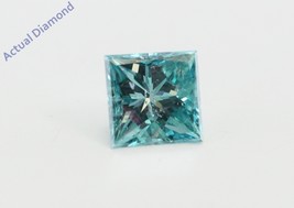 Princess Loose Diamond (1.09 Ct Intence Blue Si1(Enhanced)) IGL - £1,061.58 GBP