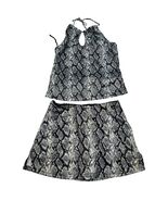 PSSST Womens Snake Skin Print Halter Top Short Skirt Skort Set Y2K Reviv... - $79.20