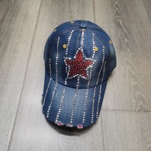 Washed Old Cowboy Hat Diamond-Encrusted Baseball Cap British Shade Cap - £10.98 GBP