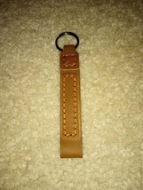 Fashion Leather Brown Key Chain Nice Stitching 4&quot; Total Length - $14.79