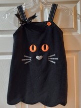 Bonnie Jean Girl Cat Black Dress Size 5 Scalloped Hem Halloween - £7.07 GBP