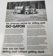 Go Gator All Terrain Vehicle Drilling Work 1984 Ag Chem Specifications P... - £11.69 GBP