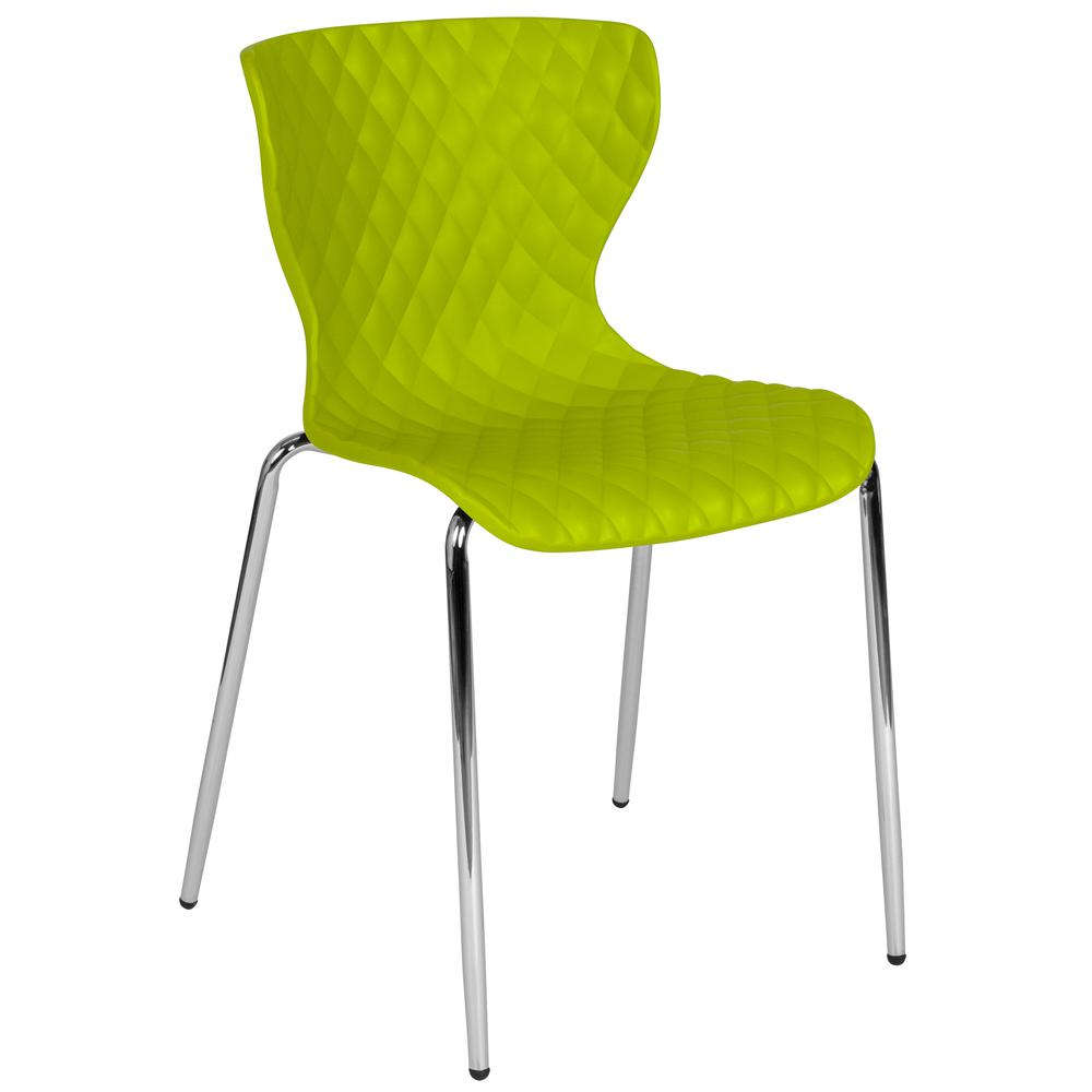 Lowell Contemporary Design Citrus Green Plastic Stack Chair - Stylish