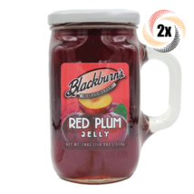 2x Mugs Blackburn&#39;s Red Plum Flavor Fat Free Jelly Mugs 18oz ( Fast Shipping! ) - £14.91 GBP