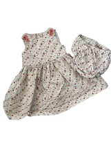Vintage LAURA ASHLEY Infant Girls Dress Floral Print 2 Piece Set Size 6-9 Months - £11.47 GBP