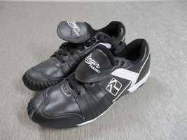 Ringor Softball Cleats Womens 12 Black White Pitching Toe Metal Spikes C... - $49.49