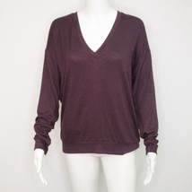 Wilfred Free Aritzia Long Sleeve Pullover Sweater Lightweight Top Plum Small - £20.84 GBP