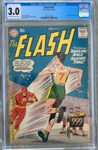 The Flash #107 (1959) CGC 3.0 -- O/w to white pages; Part 2 of Grodd trilogy - £214.99 GBP