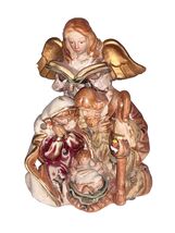 Vintage Nativity Scene Ángel Tea Light Candle Holder 6.5” Tall  Ceramic ... - $258.67 MXN