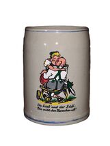 Vintage Gerz Beer Mug Cup Stein Germany Stoneware Man Women Kiss 0.5L No... - $18.98