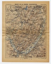 1926 Original Vintage Map Vicinity Of Grenoble Gresivaudan RHONE-ALPES / France - £16.81 GBP
