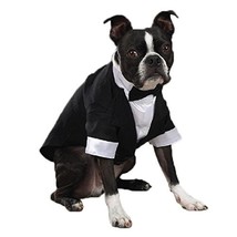 East Side Collection Dog Tuxedo Yappily Ever After Satin Double-Breasted Tux Coa - £25.46 GBP