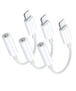 Apple MFi Certified 3 Pack Lightning   3.5mm Headphone Aux Audio Jack Ad... - $16.51 CAD