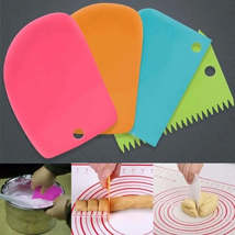 3-Piece Multicolor Baking Tool Set - Dough Cutter, Cake Slicer, and Sili... - £6.60 GBP