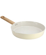 Gibson Home Marbleton Ceramic Nonstick Alumium 9.5 Inch Frying Pan in Cream - $50.53 CAD