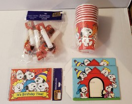 Snoopy Peanuts Daisy Hill Puppies lot - Party Express - invitations, cups + - £20.29 GBP