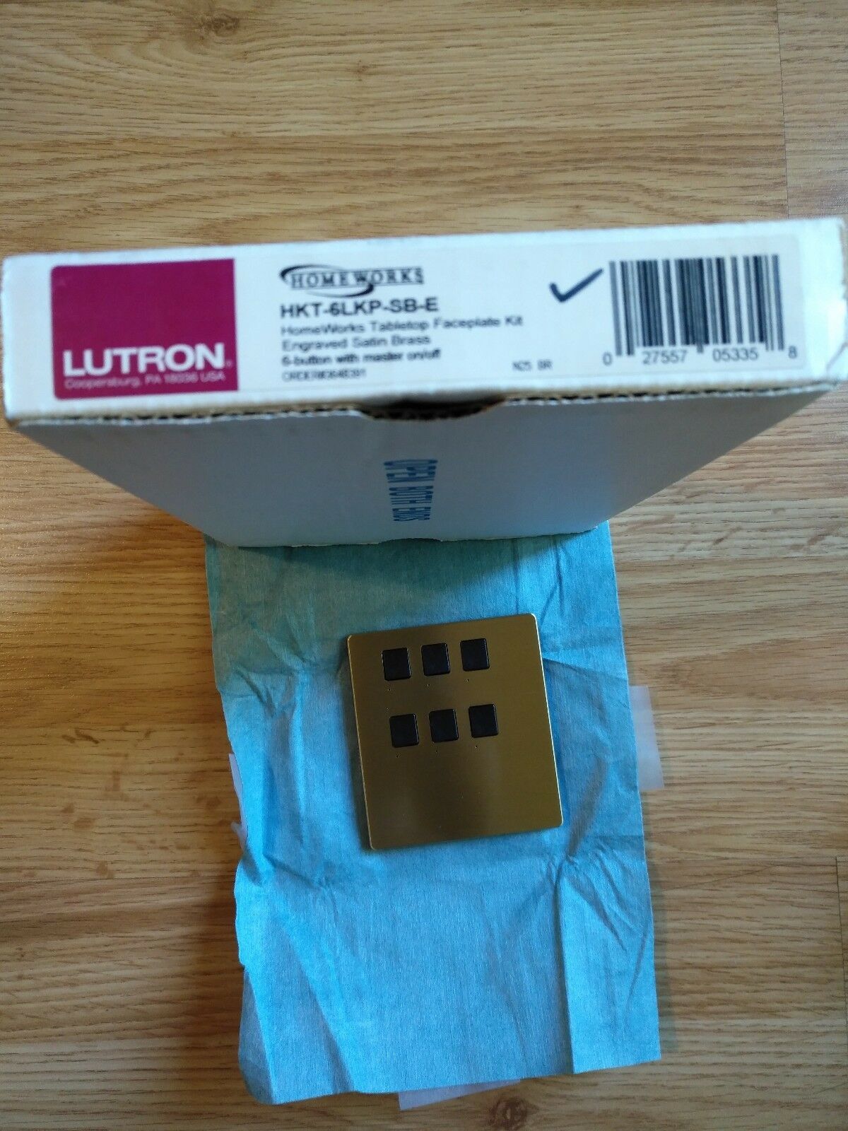 Lutron Homeworks HKT-6LKP-SB-E - $19.79