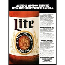 1986 Meller Lite Beer Bottle Label Vintage Print Ad America Funniest Wal... - $10.97