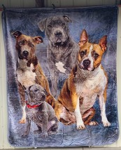 Pitbull Club Pitbulls Dog Puppy Queen Size Blanket Bedspread - £48.69 GBP