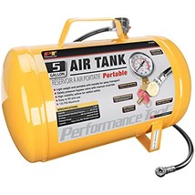 Performance Tool W10005 Hi-viz 5-Gallon Horizontal Portable Air Tank With Tire - $80.65