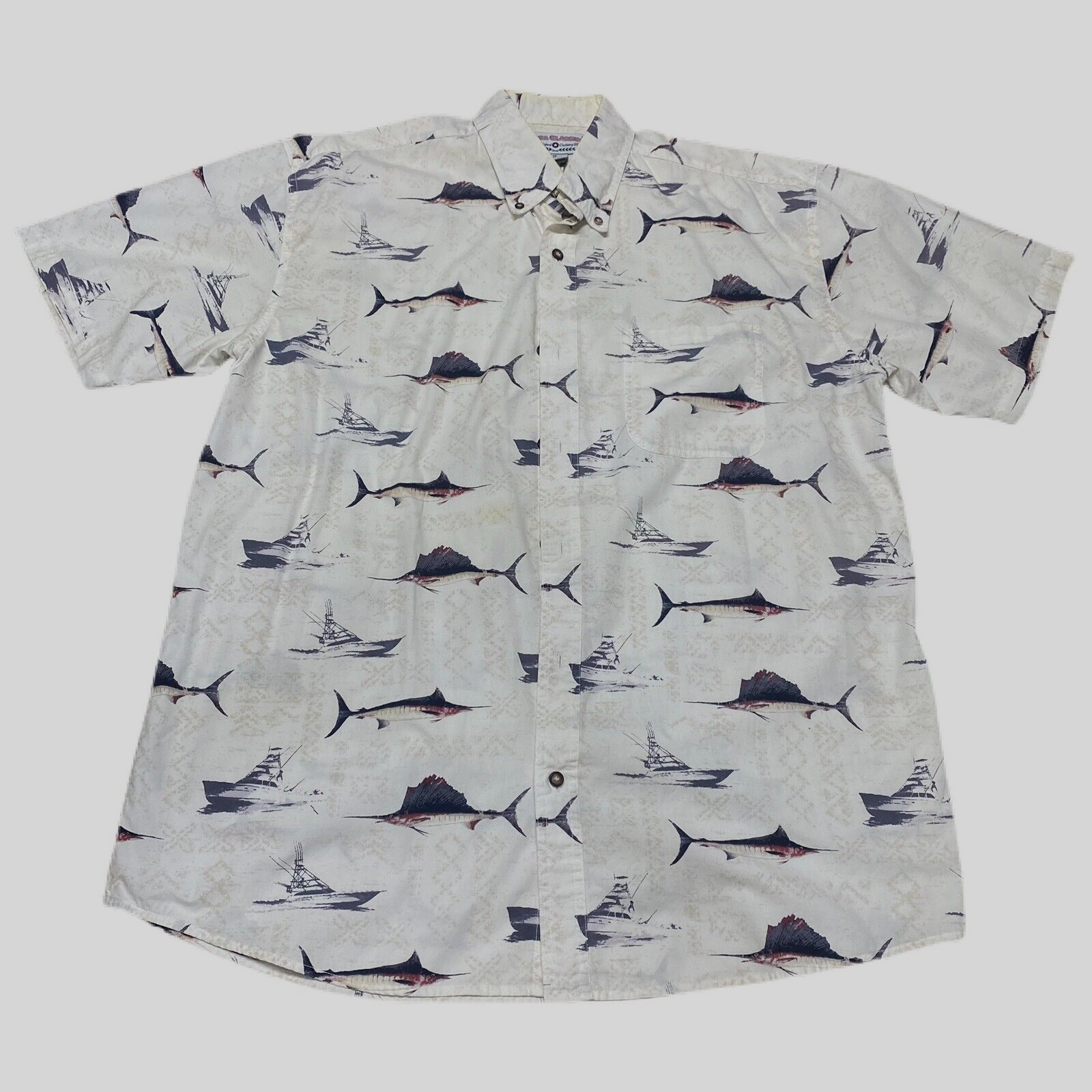 Primary image for Boca Classics Island Wear Mens Shirt Button Down Size M Sailfish Swordfish Beach