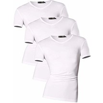 ides 3 Pieces/Pack Men Summer Casual Basic Top T-Shirt Slim Fit Short Sleeves De - £109.52 GBP