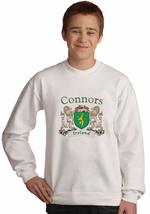 Connors(Kerry) Irish coat of arms Sweatshirt in White - £23.74 GBP