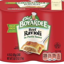 Chef Boyardee Beef Ravioli, 15 oz, 4 Pack - £3.32 GBP