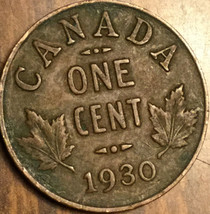 1930 Canada Small Cent Penny Coin - £4.84 GBP