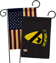 Black 1st Cavalry - Impressions Decorative USA Vintage - Applique Garden Flags P - £24.90 GBP