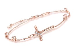 OneSight Cross Ankle Bracelet For Women, 925 Sterling Silver - £60.59 GBP
