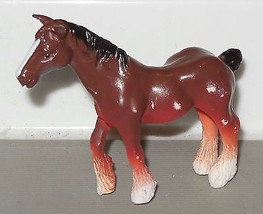 Pretend Play HORSE PVC figure RARE Vintage Hard Plastic equestrian Clydesdale - $5.05