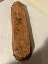 New rustic carved wood Dough Bowl - 20 inch long image 5