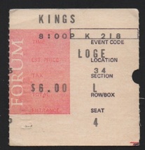  1968 Boston Bruins Los Angeles Kings Ticket Stub Phil Esposito Johnny Bucyk  - £7.98 GBP