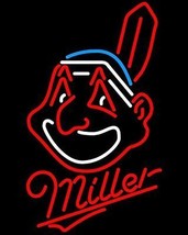 New Cleveland Indians Miller Lite Beer Bar Pub Light Lamp Neon Sign 19&quot;x15&quot; - £121.17 GBP