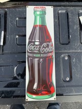 Vintage Porcelain Enamel Coca Cola Bottle Sign Advertisement A - £148.49 GBP