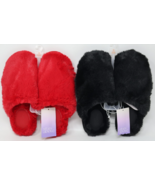 Women&#39;s Emily Puff Scuff Slippers Small 5-6 Stars Above Red &amp; Black New - $351.88 MXN
